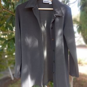 Vintage Chico's Design ribbed like - dark green jacket.